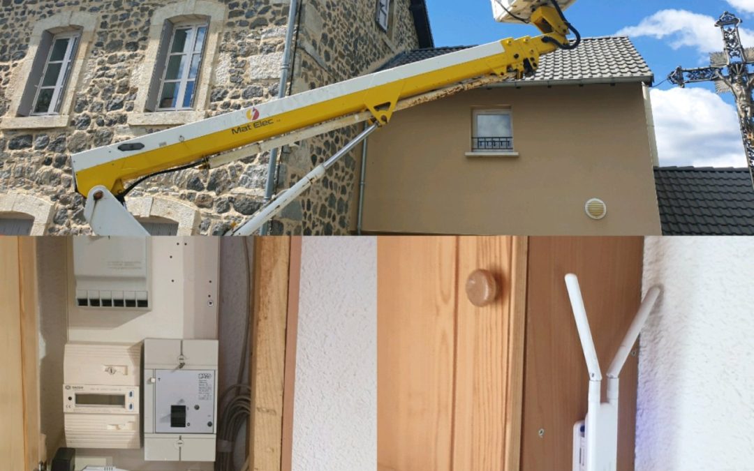 Assistance pour l’équipement en borne wifi du gîte communal à l’aide d’un pont WiFi depuis la Mairie